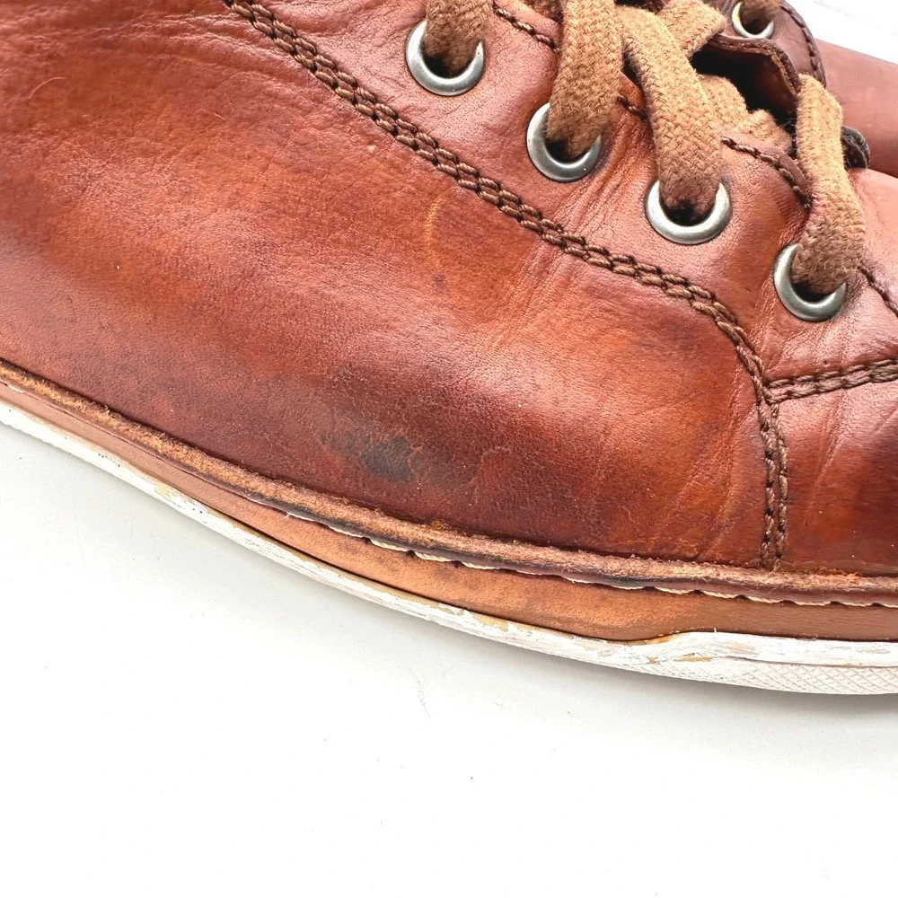 Allen Edmonds Porter Derby Sneakers Mens 8.5 D Tan Leather Low Top Portugal